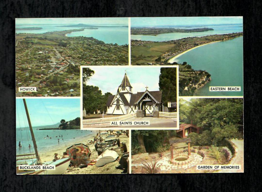 Modern Coloured Postcard by Gladys Goodall. Montage of Howick. - 444513 - Postcard image 0