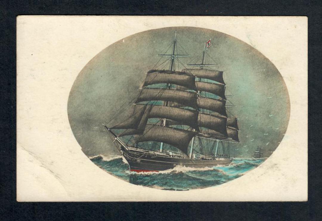 Coloured postcard of sailing ship. - 40287 - Postcard image 0