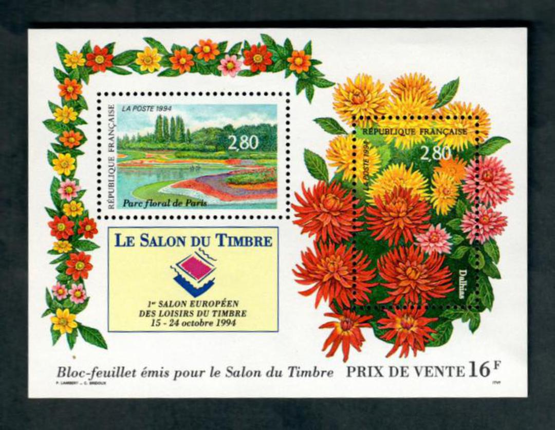 FRANCE 1994 European Stamp Salon Flower Garden. Second series. Miniature sheet. - 50247 - UHM image 0