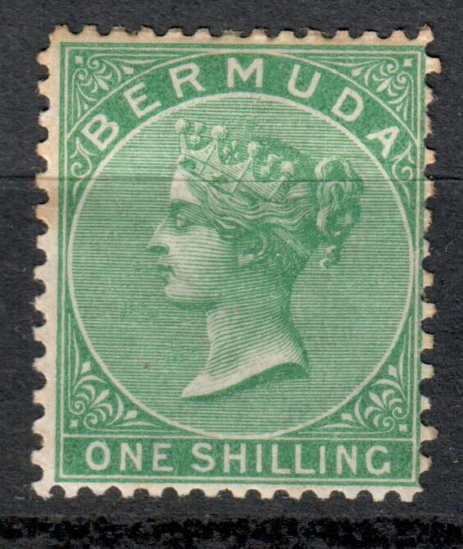 BERMUDA 1865 Definitive 1/- Green. - 8242 - Mint image 0