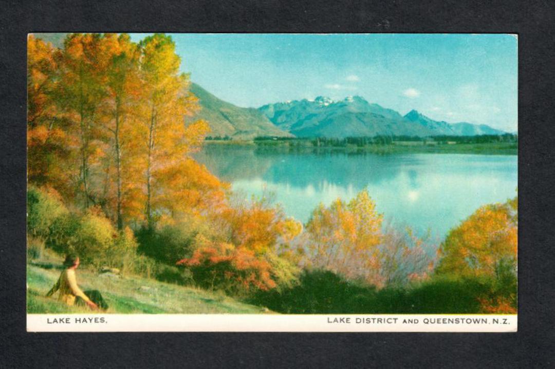 Coloured postcard by Tanner Couch of Lake Hayes. - 49468 - Postcard image 0