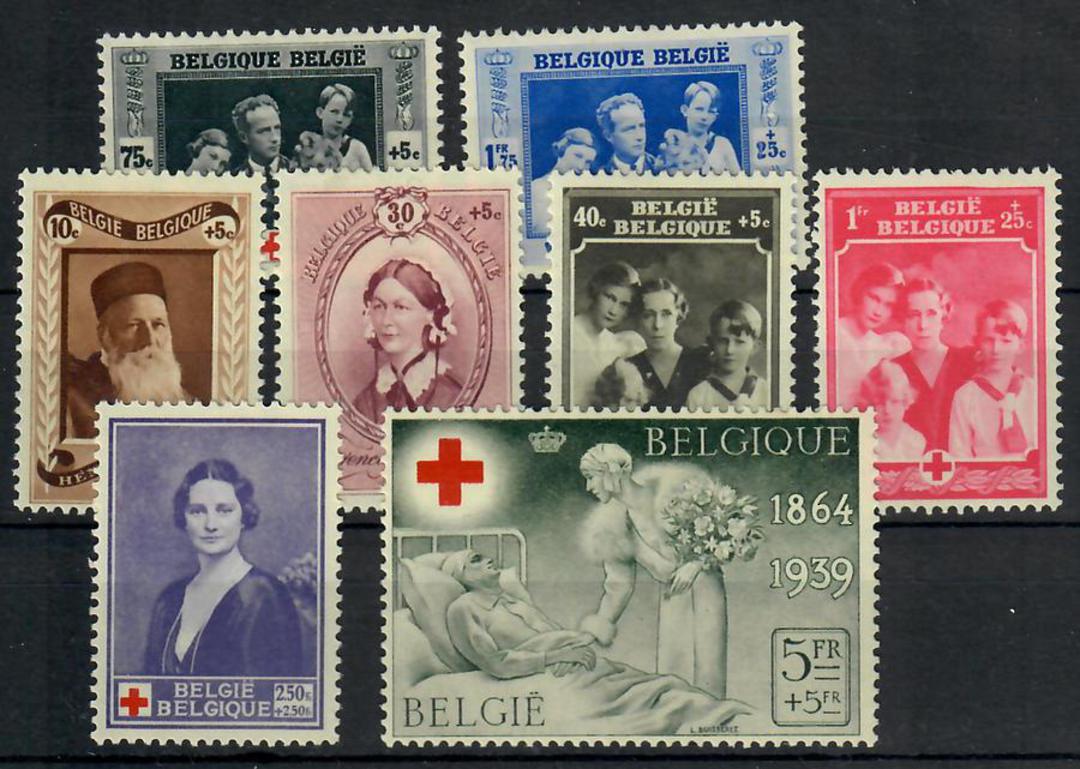 BELGIUM 1939 Red Cross. Set of 8. - 22587 - LHM image 0