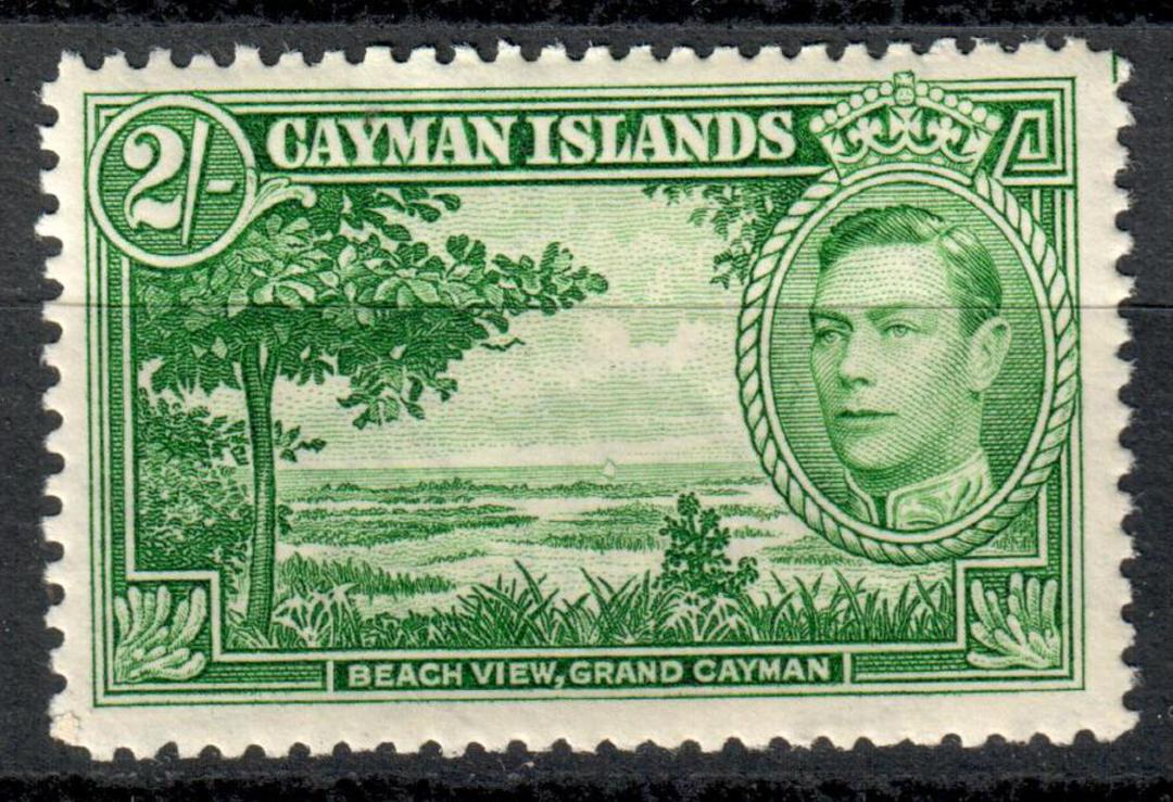 CAYMAN ISLANDS 1938 Geo 6th Definitive 2/- Deep Green. - 8262 - LHM image 0