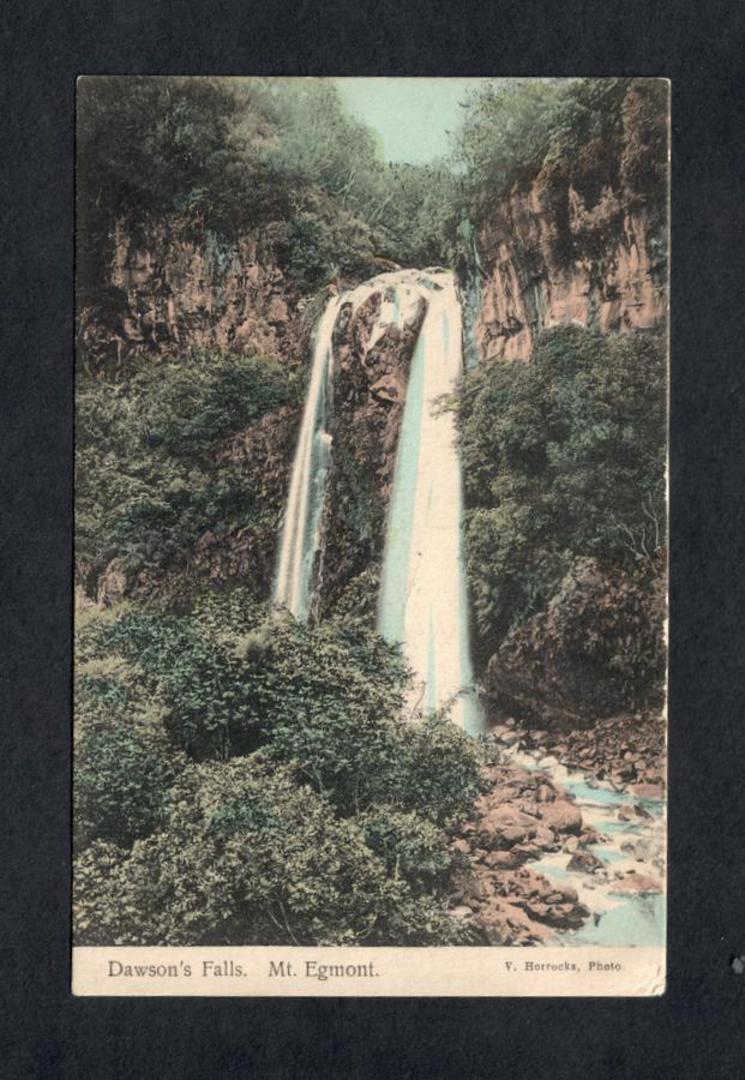 Coloured postcard of Dawson's Falls Mt Egmont. - 47027 - Postcard image 0