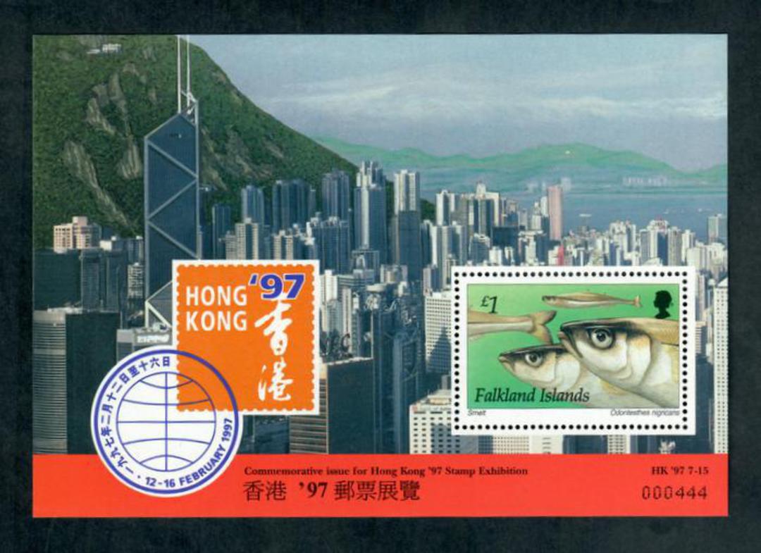 FALKLAND ISLANDS 1997 Hong Kong  '97 International Stamp Exhibition. Miniature sheet. - 50614 - UHM image 0