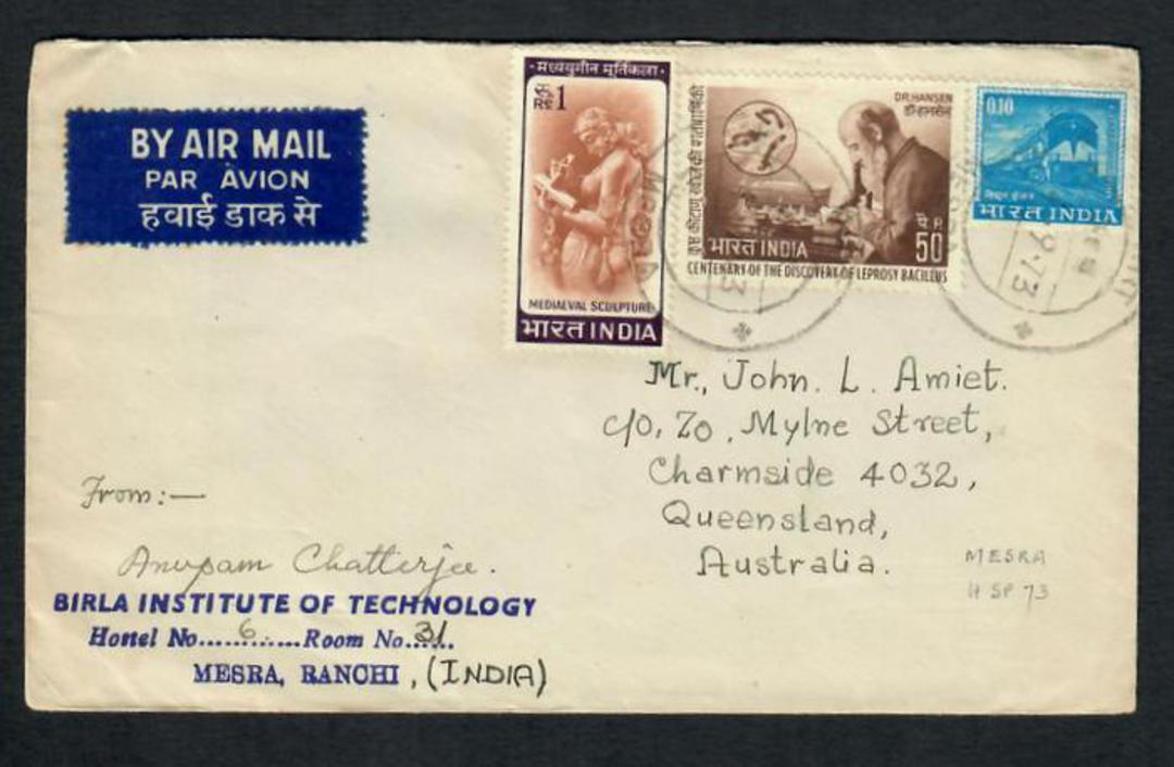 INDIA 1973 Letter from Mesra to Australia. Airmail. - 30678 - PostalHist image 0
