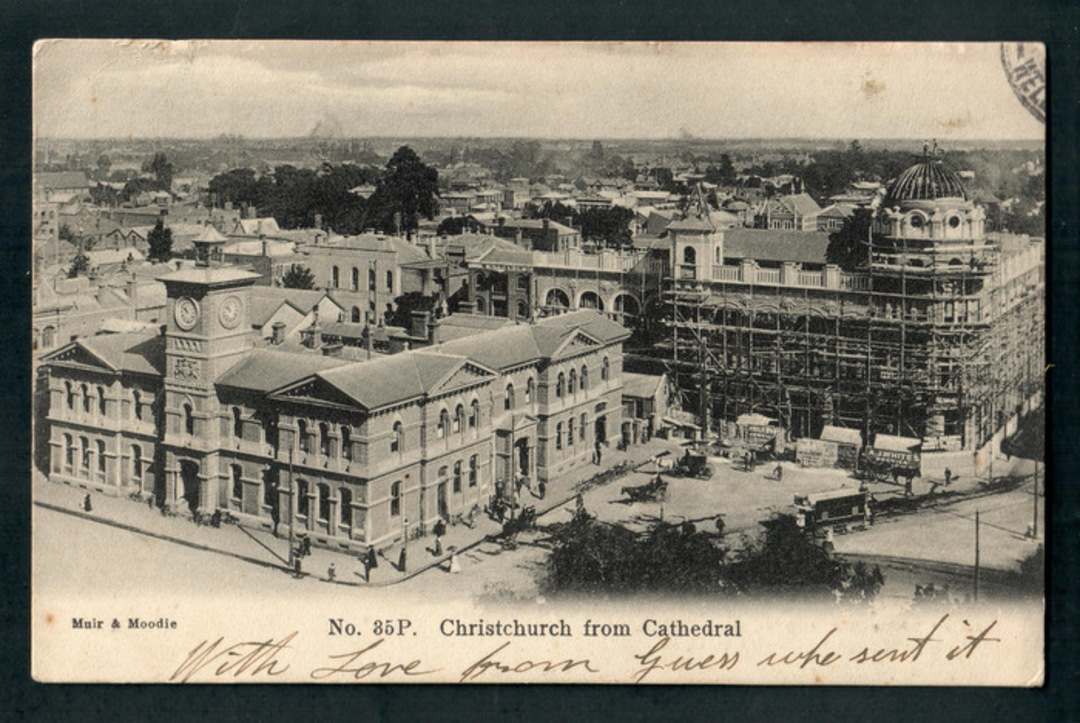 Early Undivided Postcard of Christchurch from the Cathedral. - 248353 - Postcard image 0