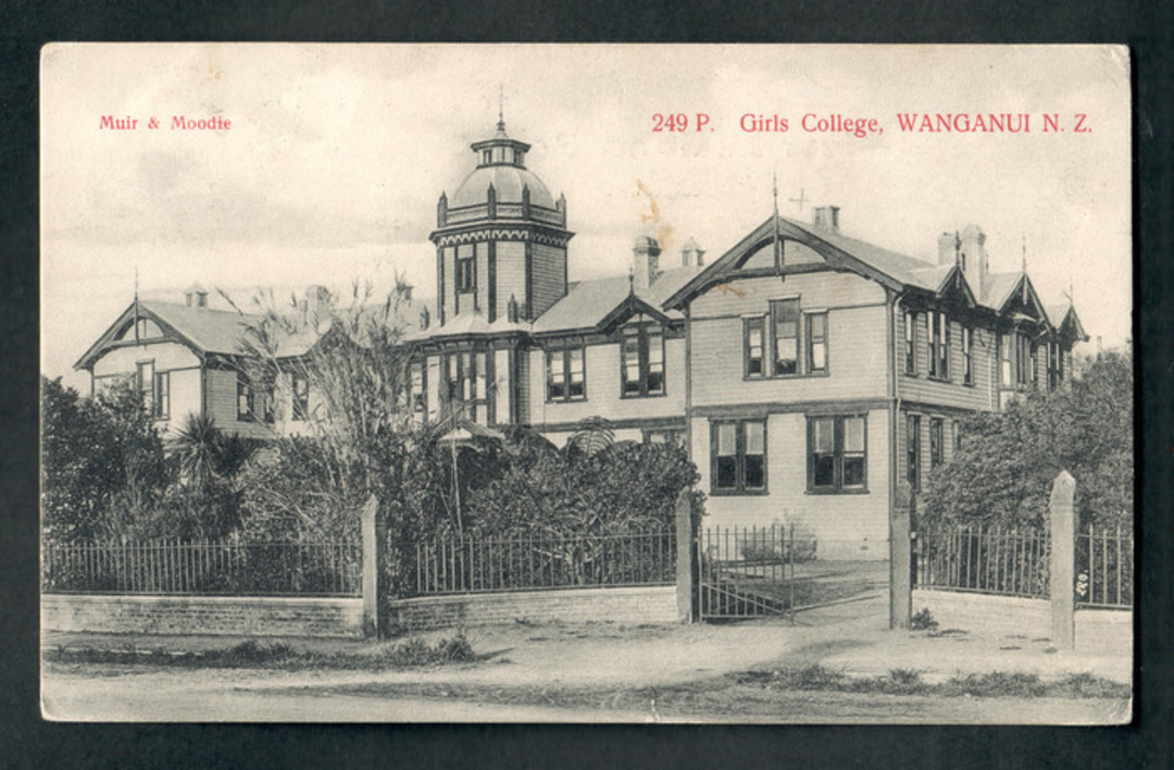 Postcard by Muir and Moodie of Girls College Wanganui. - 47131 - Postcard image 0