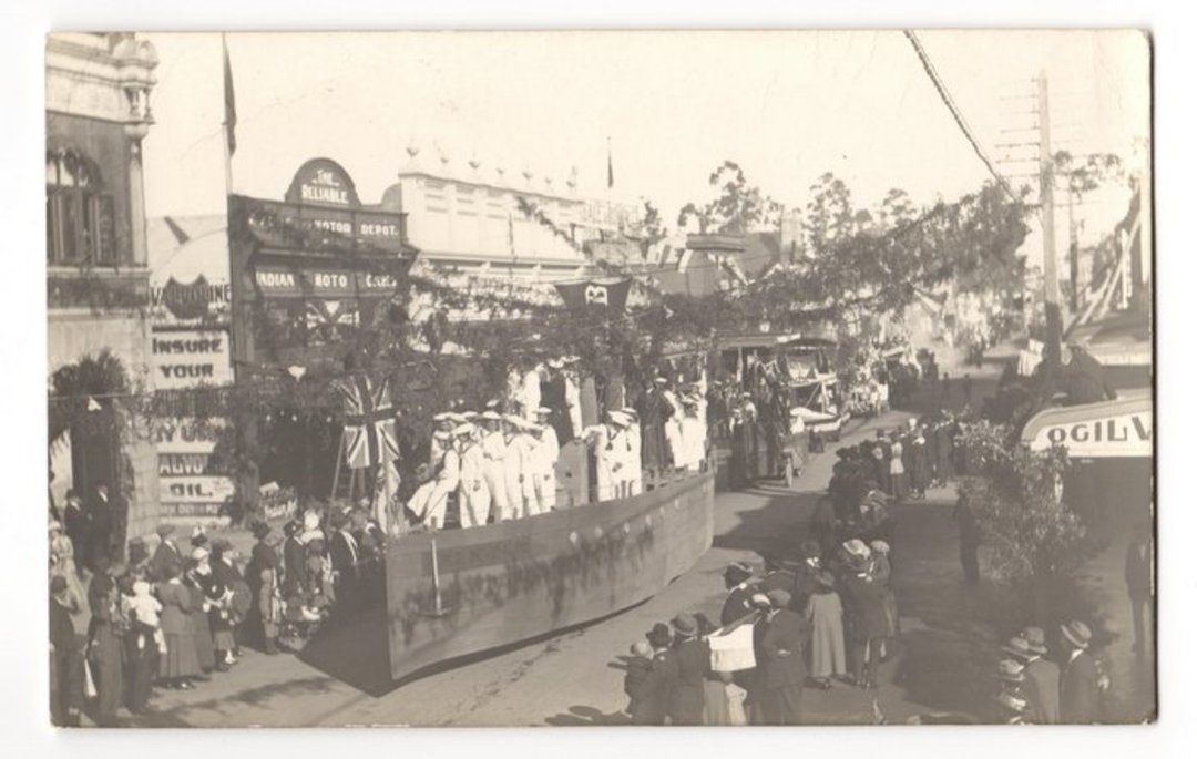 Real Photograph of The 1919 Peace Parade in Masterton. - 69823 - Postcard image 0