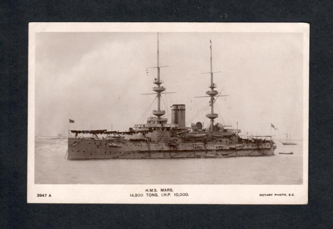 Real Photograph of HMS Mars. - 40212 - Postcard image 0