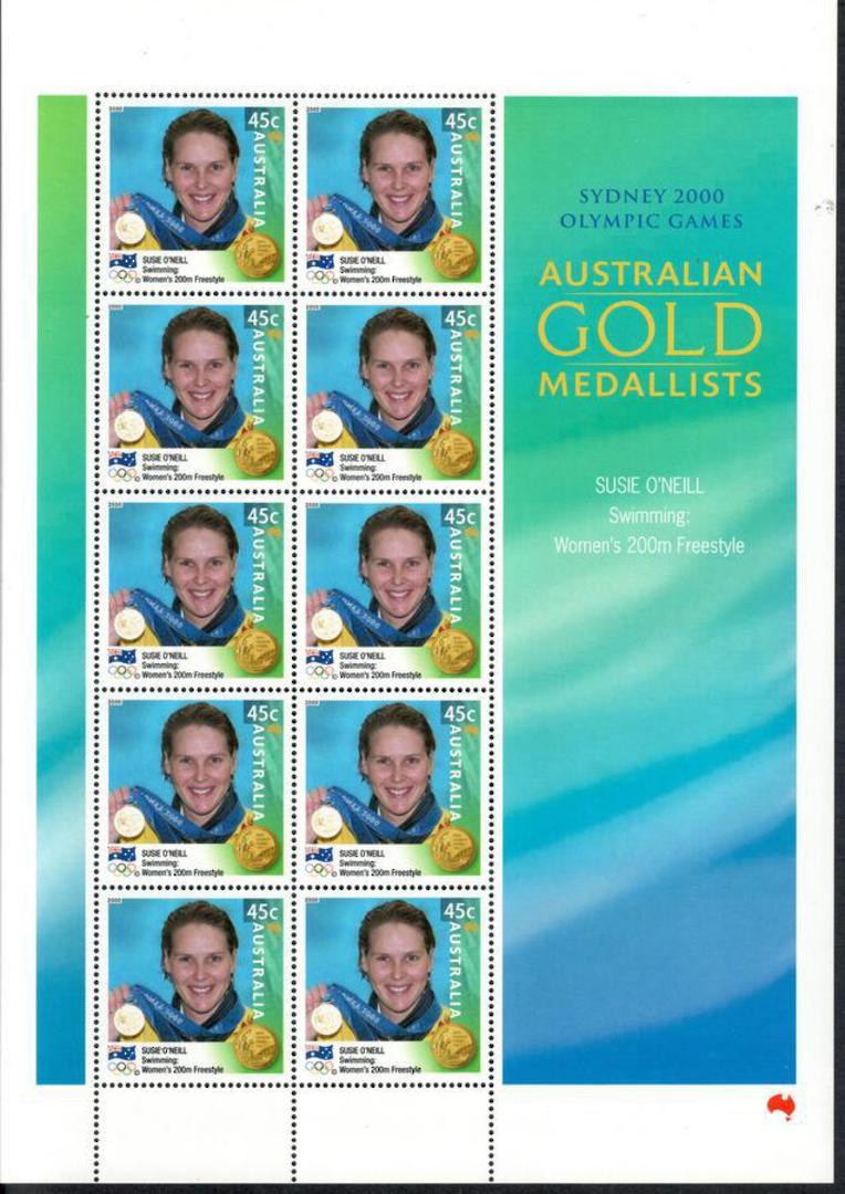AUSTRALIA  2000 Gold Medalists. Diamond Thorpe Equestrian O'Neill Fairweather King Swimming Relay 00m Swimming Relay 200m. 8 she image 5