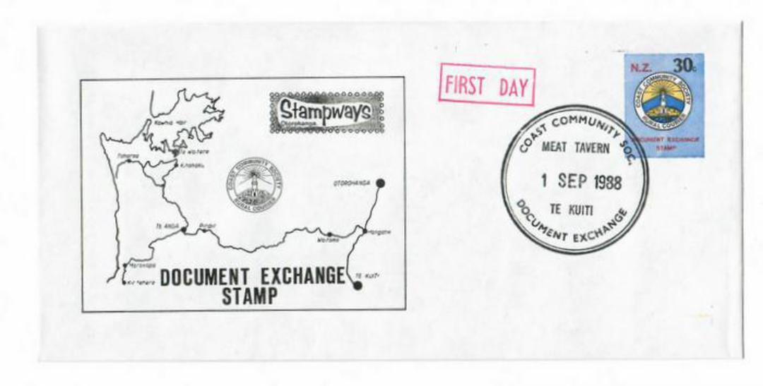 NEW ZEALAND Alternative Postal Operator Stampways 1988 30c Blue Postal Stationery. Meat Tavern first day cover. - 132687 - FDC image 0