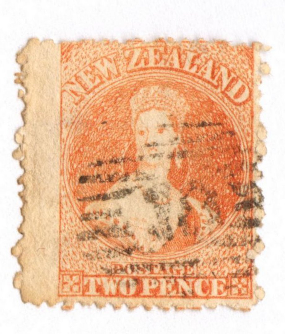 NEW ZEALAND 1862 Full Face Queen 2d Orange. - 10011 - Used image 0