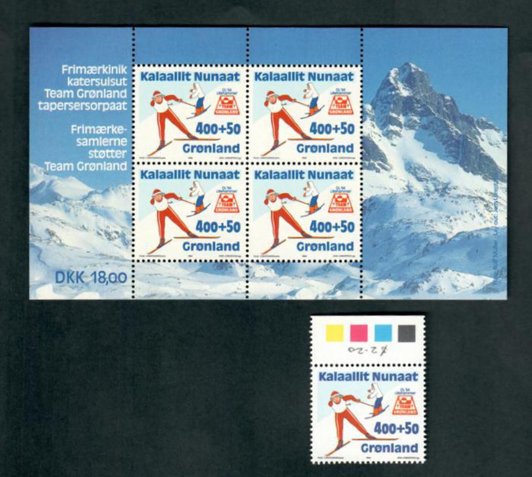 GREENLAND 1994 Winter Olympics. Single and miniature sheet. - 52470 - UHM image 0