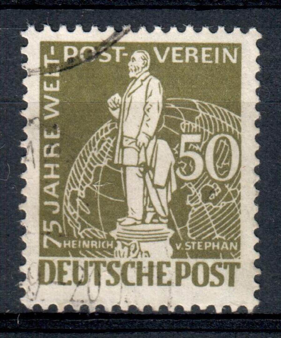WEST BERLIN 1949 75th Anniversary of the UPU 50pf Brown-Olive. - 75415 - FU image 0