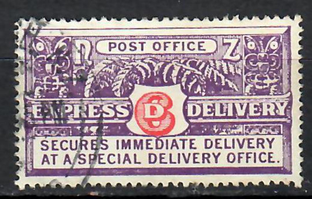 NEW ZEALAND 1936 Express Delivery 6d Carmine and Bright Violet. Perf 14 x 15. - 70880 - FU image 0