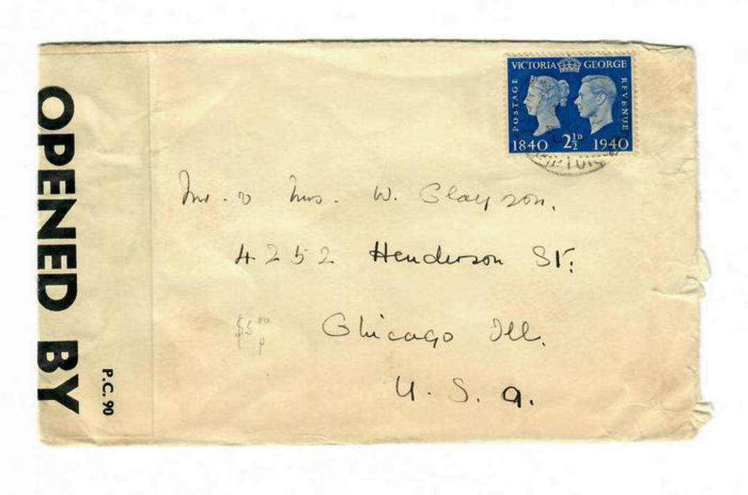 GREAT BRITAIN 1942 Letter to USA Opened by Examiner 5473. - 30230 - PostalHist image 0