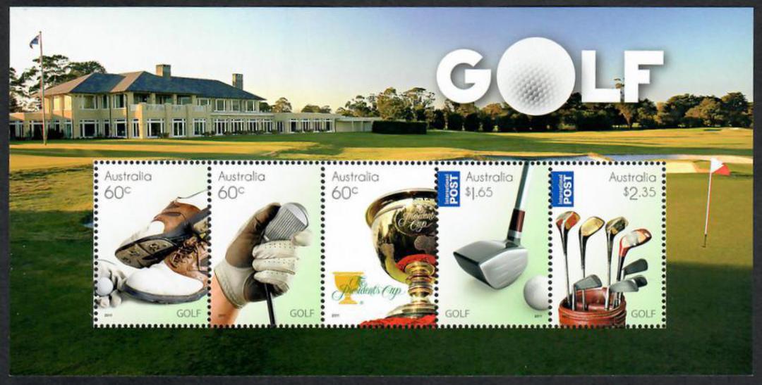 AUSTRALIA 2011 Golf. Set of 5 and miniature sheet. - 55962 - UHM image 1