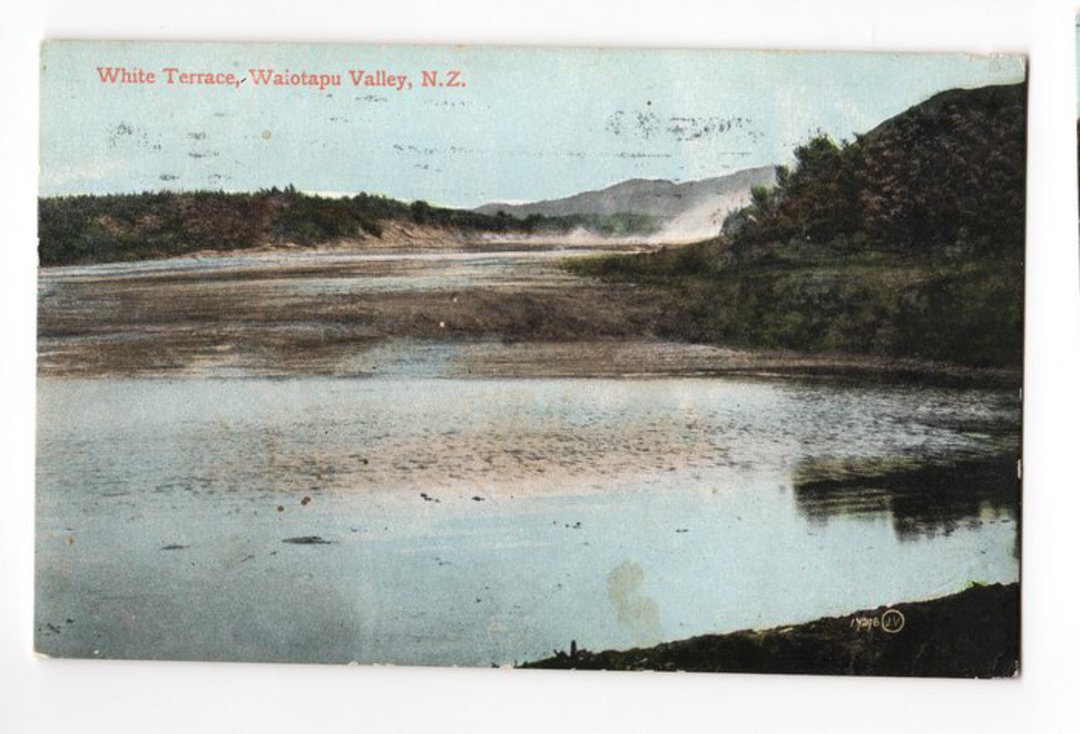 Coloured postcard of White Terrace Waiotapu Valley. - 46025 - Postcard image 0