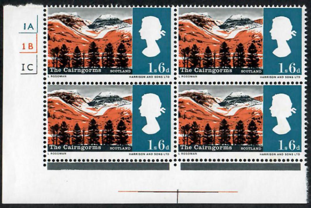 GREAT BRITAIN 1966 Landscapes. Set of 4 in plate blocks of 4. - 24432 - UHM image 2
