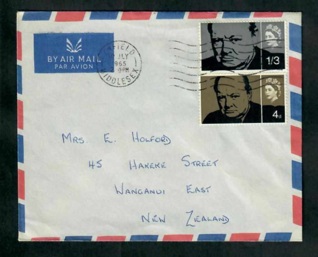 GREAT BRITAIN 1966 Westminster Abbey. Set of 2 on airmail first day cover to New Zealand from British Forces in Germany.. - 3172 image 0