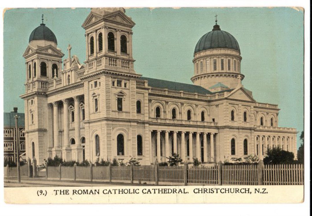 Coloured Postcard of Roman Catholic Cathedral Christchurch. - 248328 - Postcard image 0