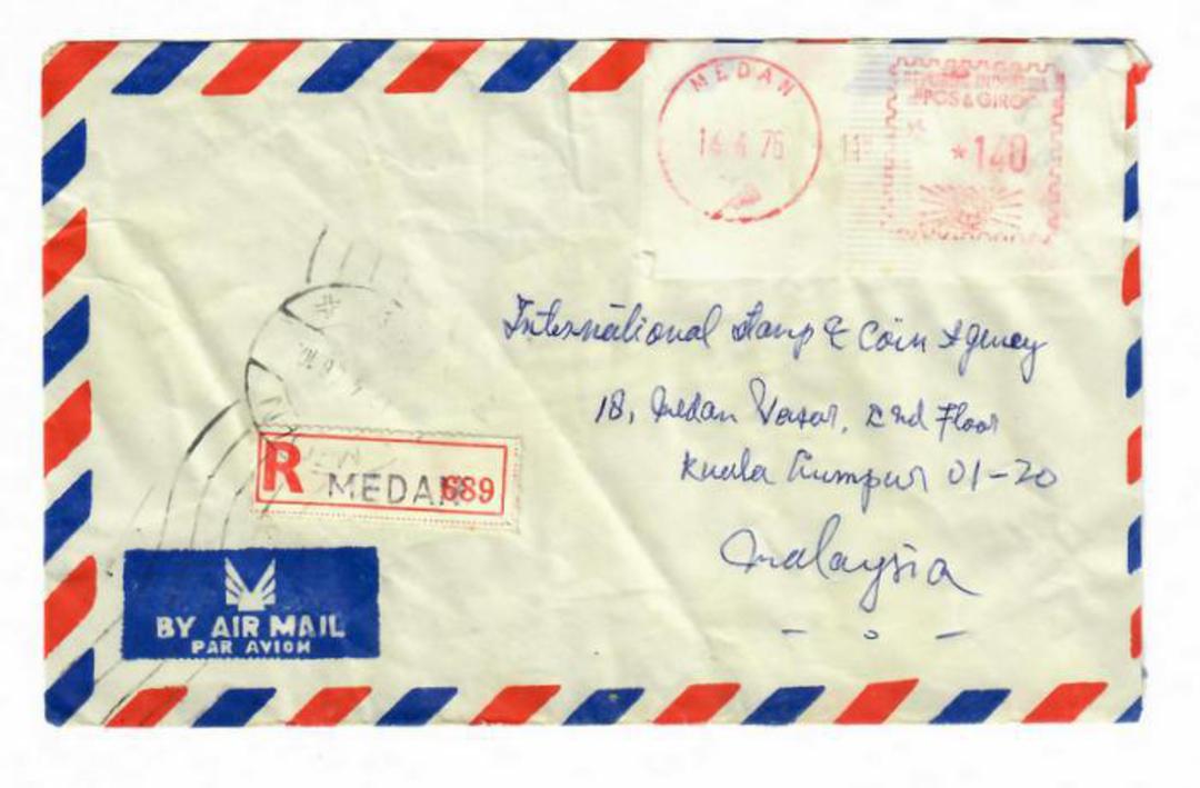 INDONESIA 1976 Registered Airmail Letter to Malaysia with frank. - 32047 - PostalHist image 0