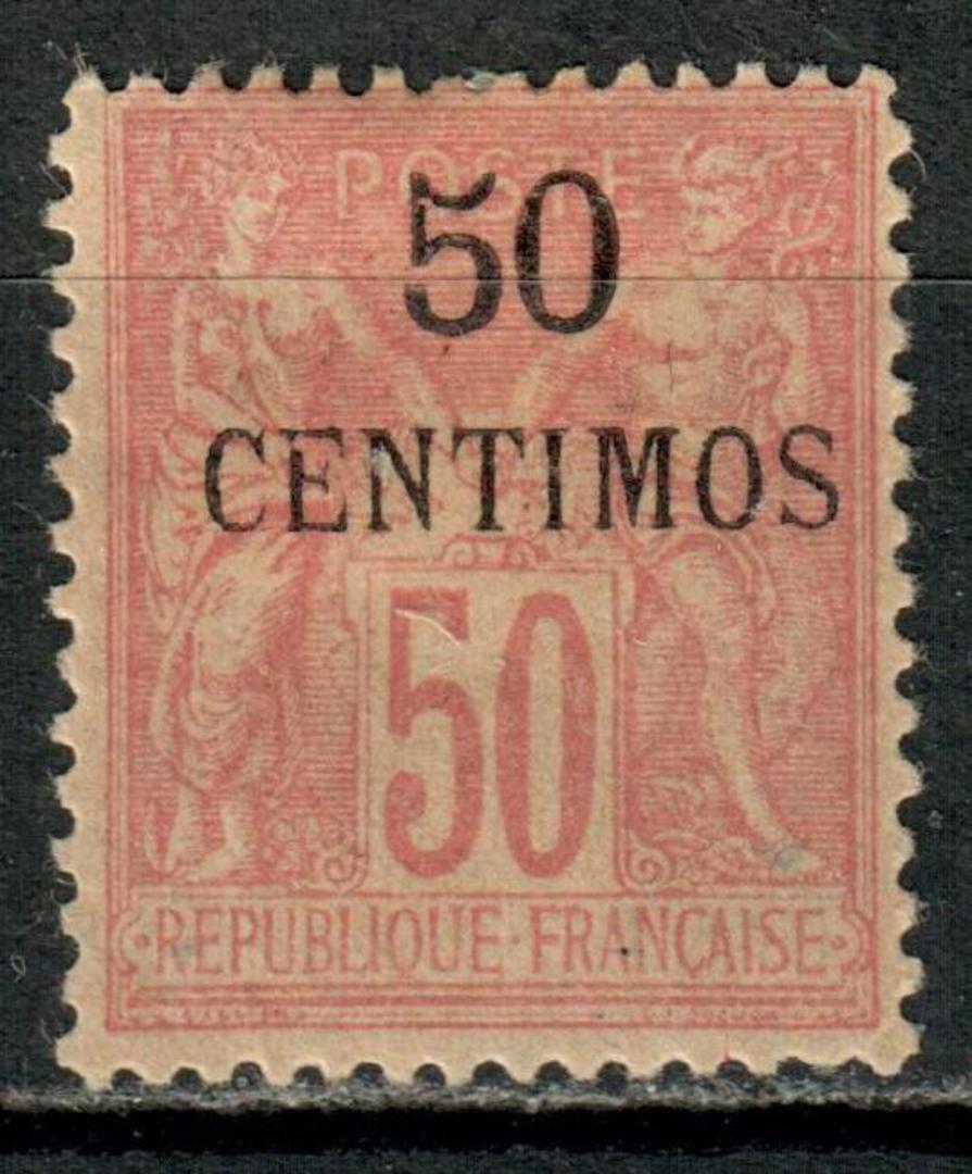 FRENCH Post Offices in MOROCCO 1891 Definitive 50c on 50c Rose. Fine copy with hinge remains - 71228 - Mint image 0