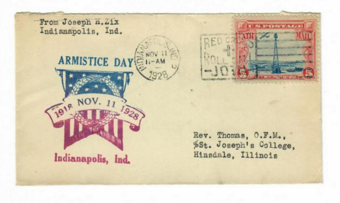 USA 1928 10th Anniversary of Armistace Day. Special cachet on flight cover. - 31065 - image 0