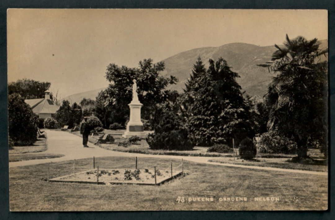 Real Photo by Fergusson of Queens Gardens Nelson - 48603 - Postcard image 0