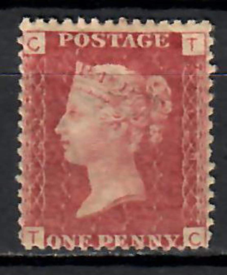 GREAT BRITAIN 1858 1d Red. Plate 129. Letters CTTC. Centered south. Hinge remains but gum otherwise okay. - 74442 - Mint image 0