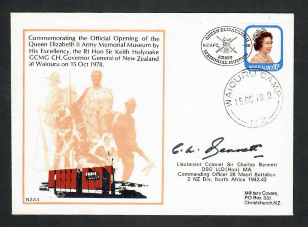 NEW ZEALAND 1978 Opening of the Queen Elizabeth 2nd Army Memorial Museum. Special Postmark. - 32302 - Postmark image 0