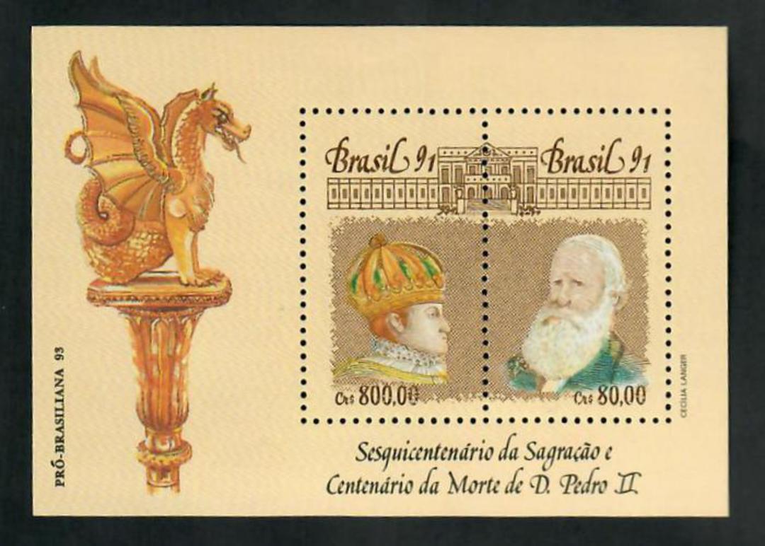 BRAZIL 1991 Brasiliana '93 International Stamp Exhibition. Miniature sheet. - 51013 - UHM image 0