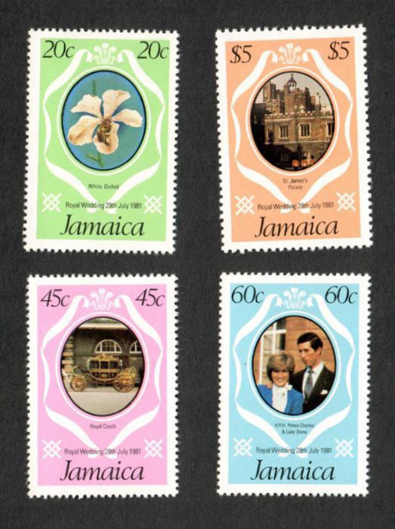 JAMAICA 1981 Royal Wedding of Prince Charles and Lady Diana Spencer. Set of 4. - 94613 - UHM image 0
