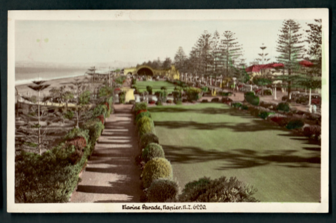 Tinted Postcard by  A B Hurst & Son of Marine Parade Napier. - 47940 - Postcard image 0