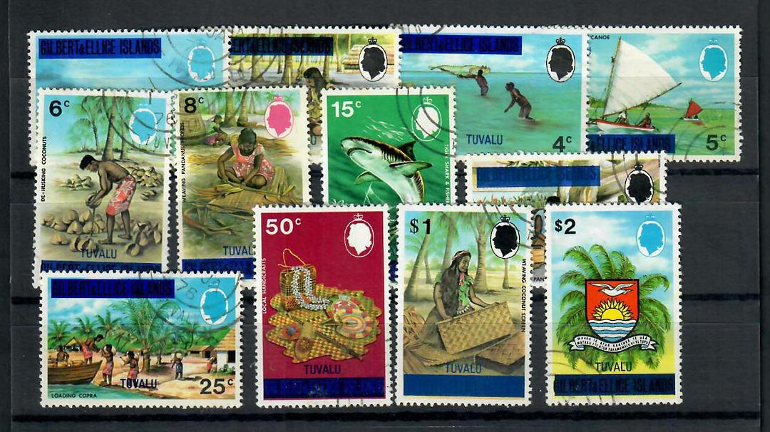 TUVALU 1976 Definitives. Part set of 12. Missing the 1c 10c and 35c. Very fine. - 20223 - VFU image 0