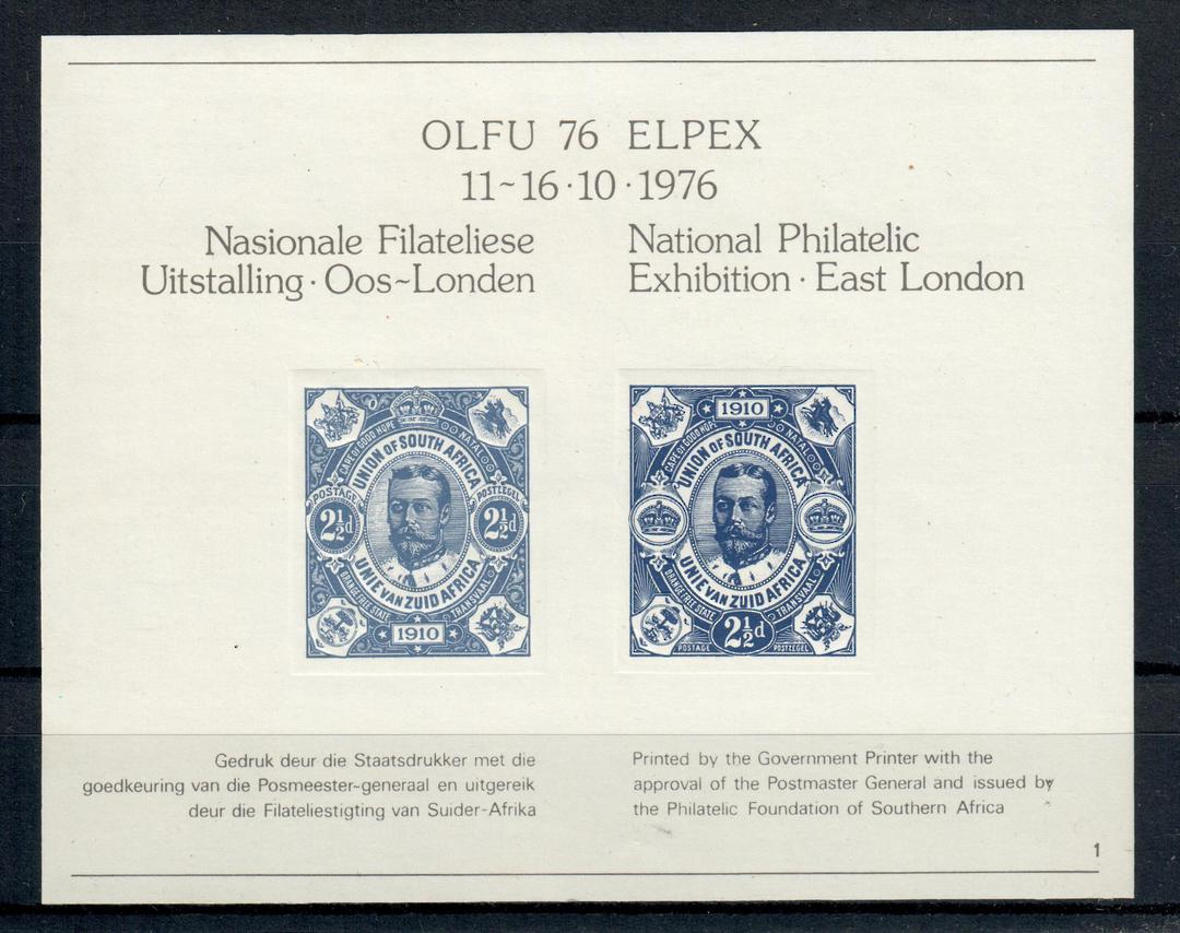 SOUTH AFRICA 1976 Elpex National Stamp Exhibition East London miniature sheet. - 20842 - UHM image 0