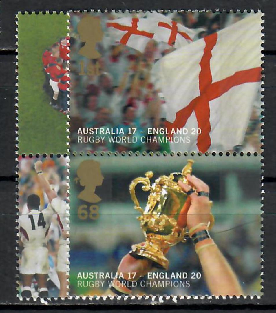 GREAT BRITAIN 2003 Rugby World Cup. Set of 4 in joined pairs. - 81064 - UHM image 0