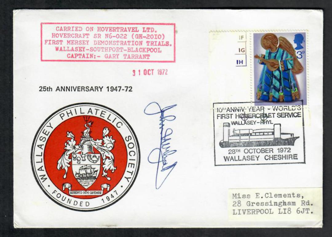 GREAT BRITAIN 1972 25th Anniversary of the World's First Hovercraft Service. Special Postmark on cover. - 535220 - PostalHist image 0