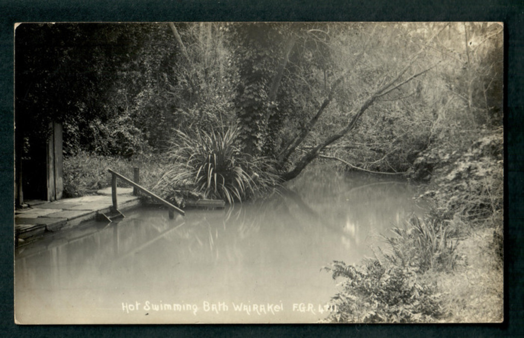 Real Photograph by Radcliffe of Hot Swimming Bath Wairakei. - 46656 - Postcard image 0