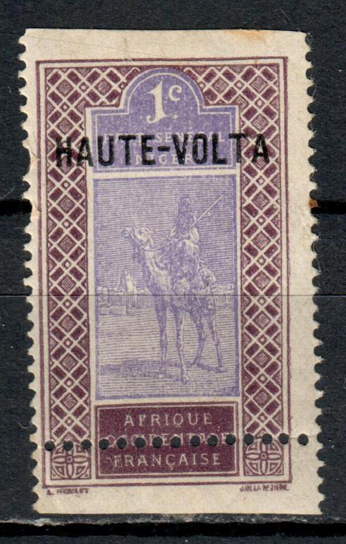 UPPER VOLTA 1920 Definitive 1 cent Violet and Grey-Purple. Major perforation error. - 75310 - MNG image 0