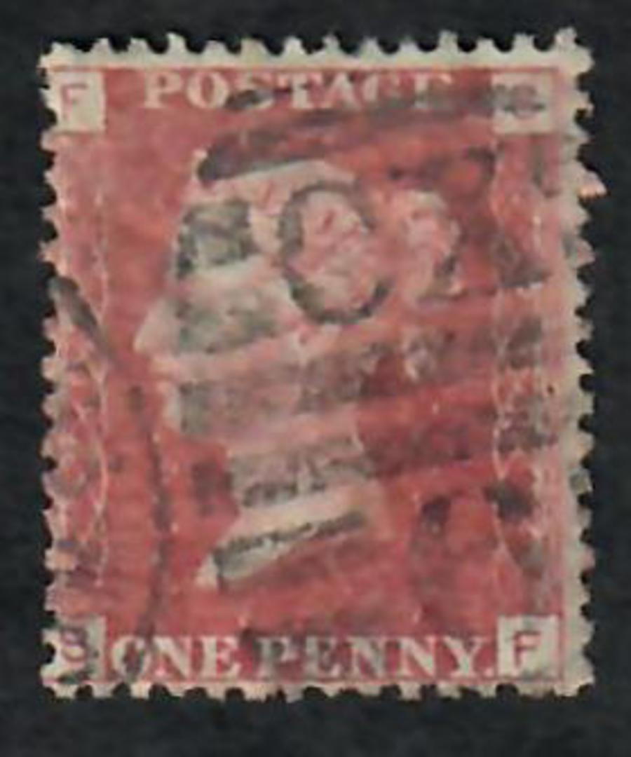 GREAT BRITAIN 1858 1d Red Plate 213. Letters FSSF. - 70213 - Used image 0