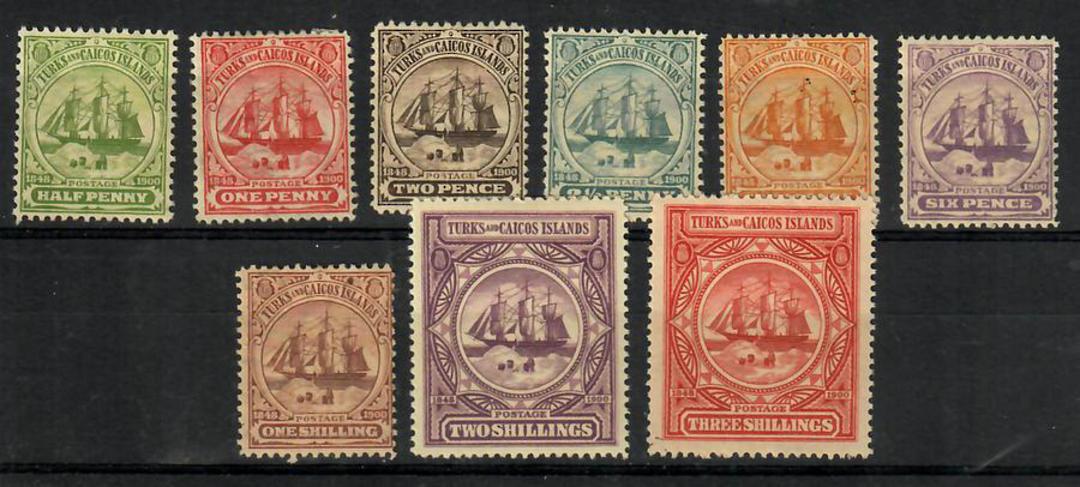 TURKS & CAICOS ISLANDS 1900 Definitives. Set of 9. - 23024 - Mint image 0