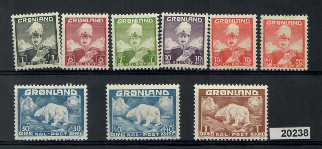 GREENLAND 1938 Definitives. Set of 9. - 20238 - LHM image 0