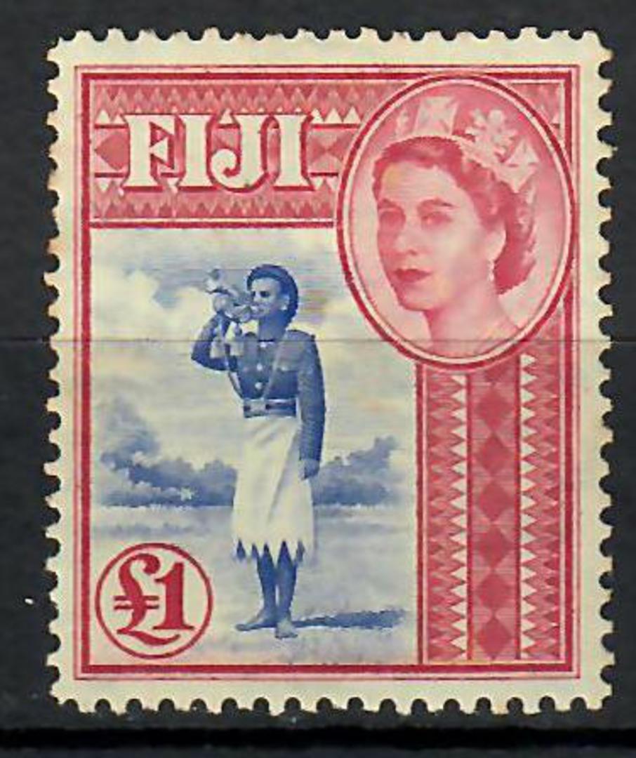 FIJI 1954 Elizabeth 2nd Definitive £1 Ultramarine and Carmine. - 70520 - UHM image 0