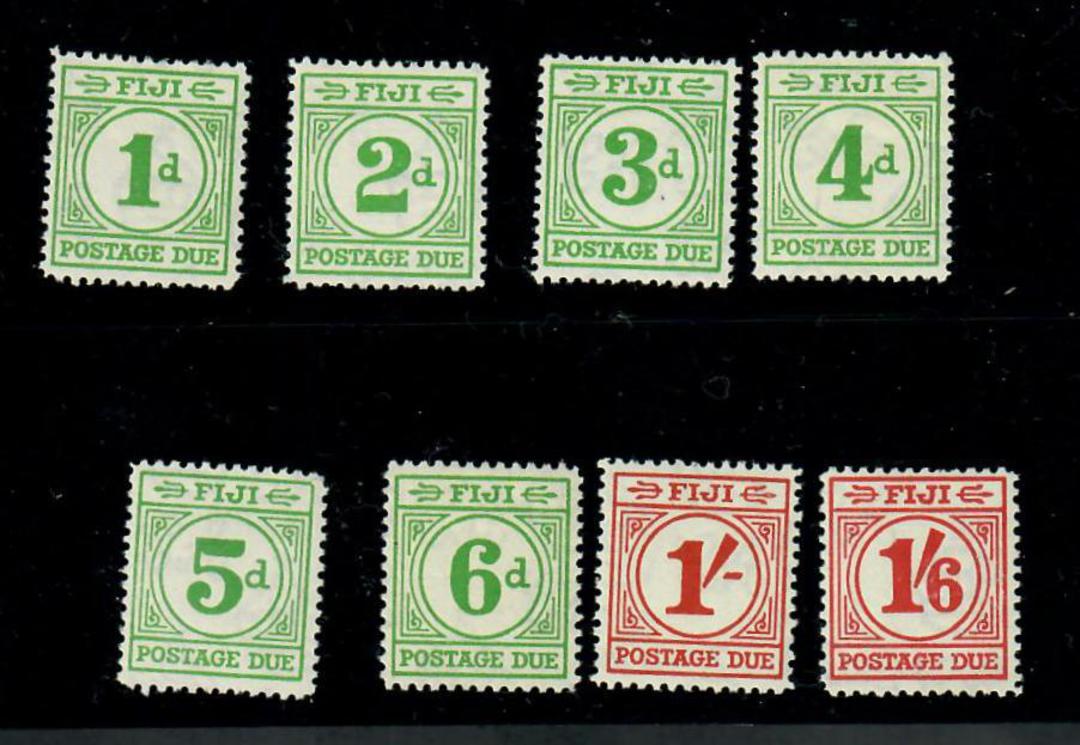 FIJI 1940 Postage Due. Set of 8. Most values mint never hinged including the two high values. - 20204 - UHM image 0
