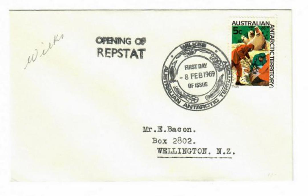 AUSTRALIAN ANTARCTIC TERRITORY 1969 Opening of Repstat. Special Postmark on cover. - 32015 - PostalHist image 0