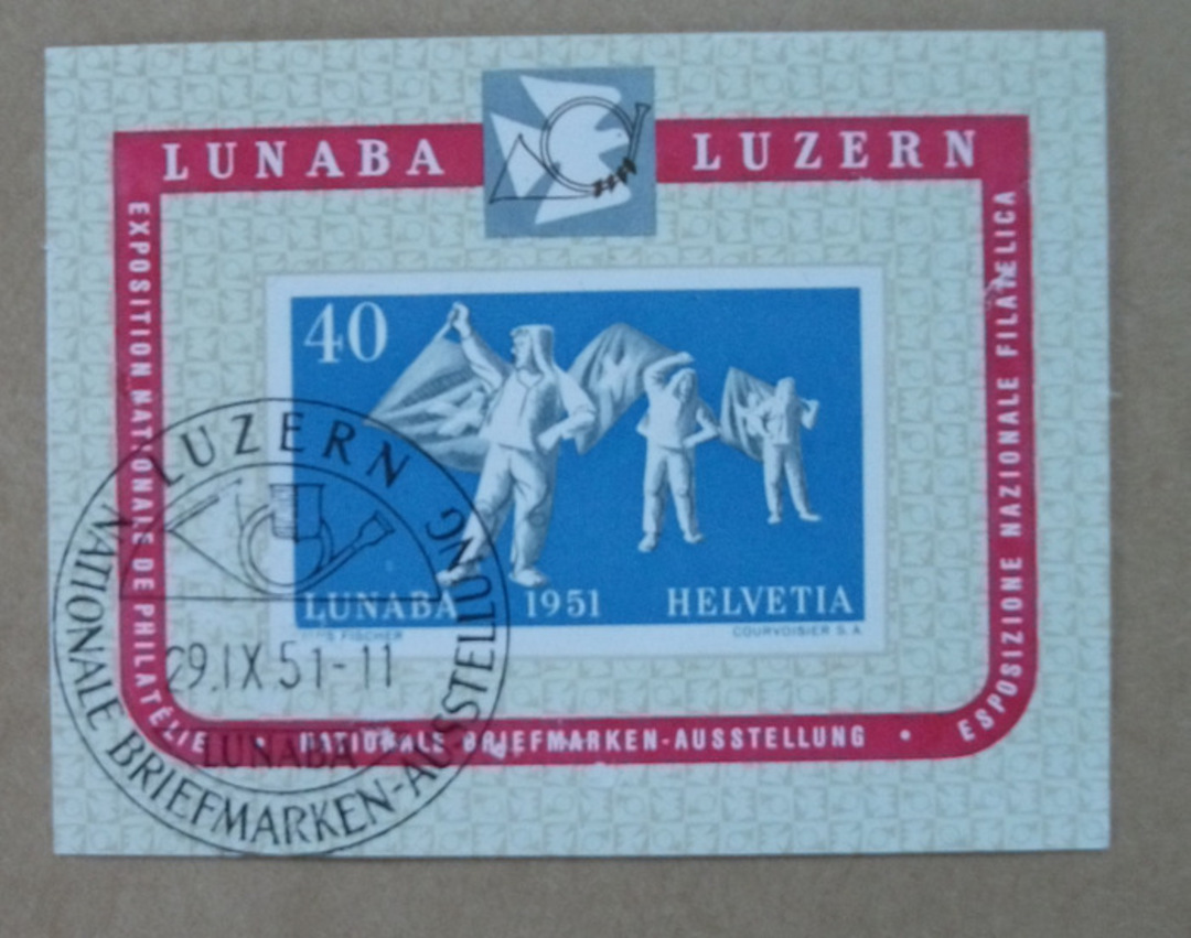 SWITZERLAND 1951 International Stamp Exhibition Lucerne. - 37974 - VFU image 0