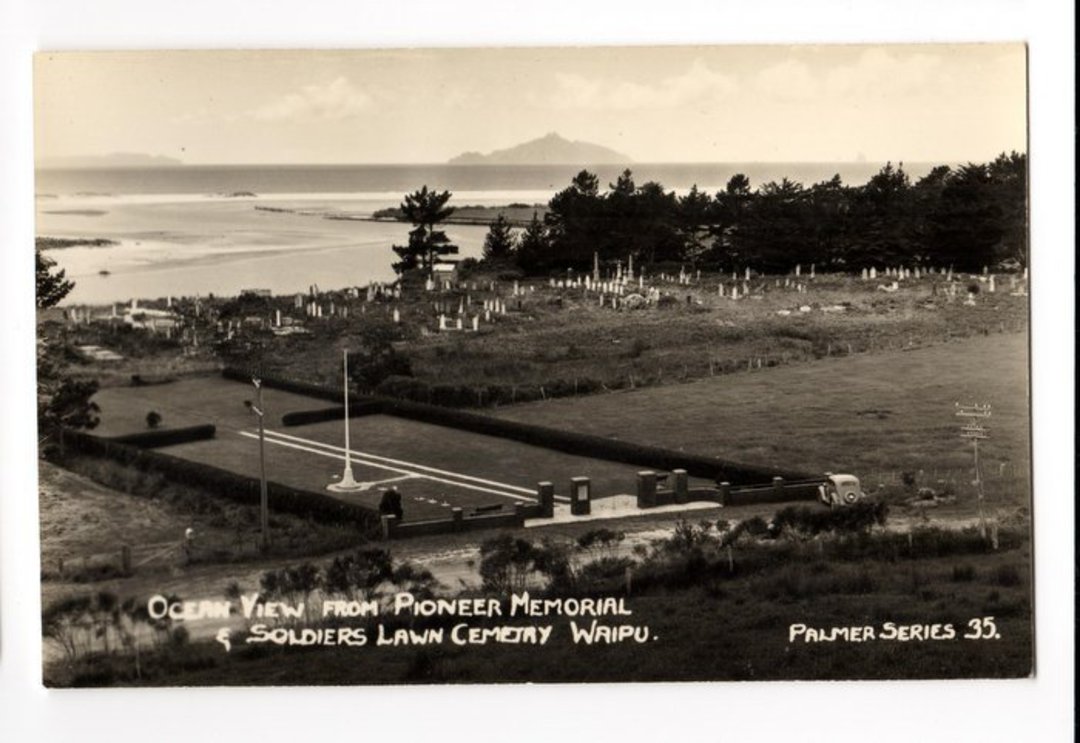 Real Photograph by T G Palmer & Son of the view from the Pioneer Memorial Waipu. - 44906 - image 0