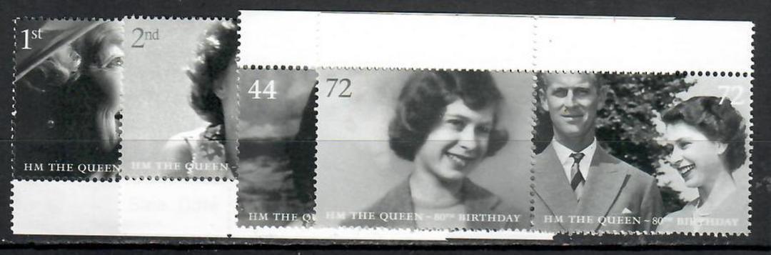 GREAT BRITAIN 2006 Elizabeth 2nd 80th Birthday. Set of 8 in joined pairs. - 81673 - UHM image 0